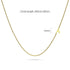 Bold Alphabet Letter Initial Charm Necklace in Gold Tone